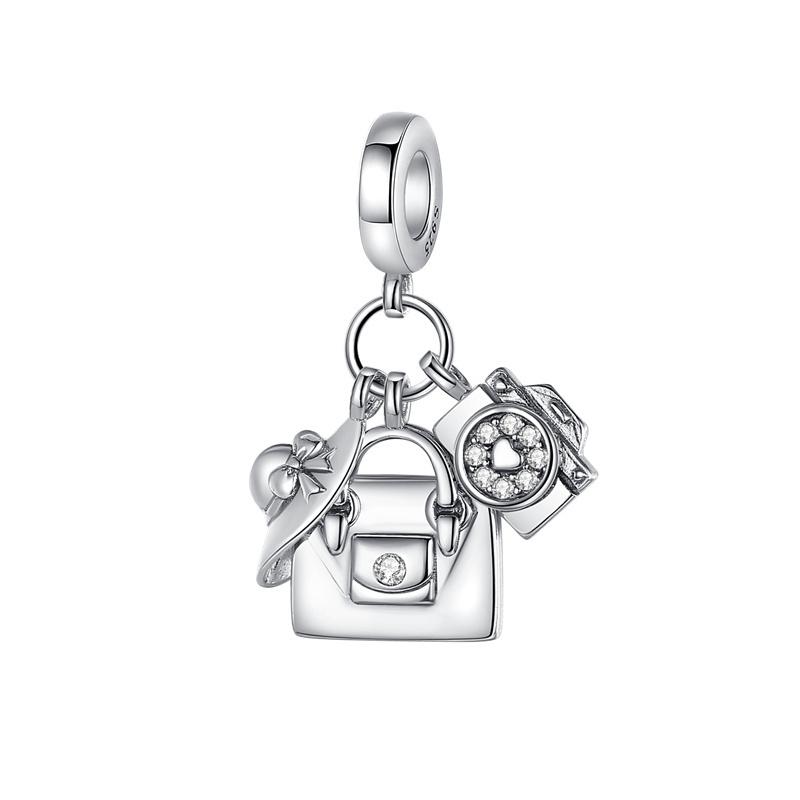 925 Silver Sunflower Butterfly Flower Heart Charm for 3mm DIY Bracelet, Beautifully Beaded DIY Fashion Maker Gifts