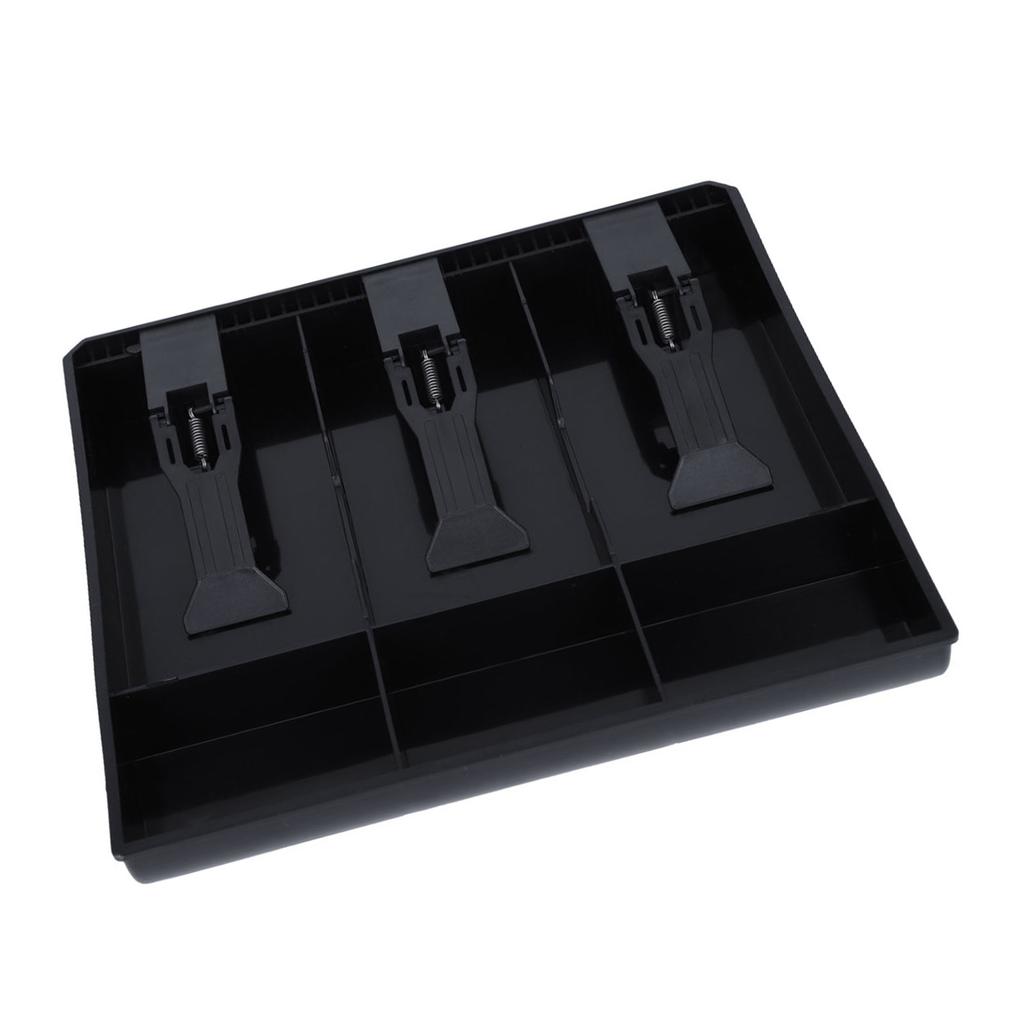 Cash Drawer Register Insert Tray Replacement 3 Bills 3 Coins Money Storage Box Black