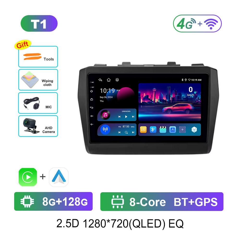 For Suzuki Swift 2016 - 2021 Android 14 Car Video Multimedia Player 4G Wifi DSP Stereo GPS Navi QLED Screen Bluetooth Head Unit