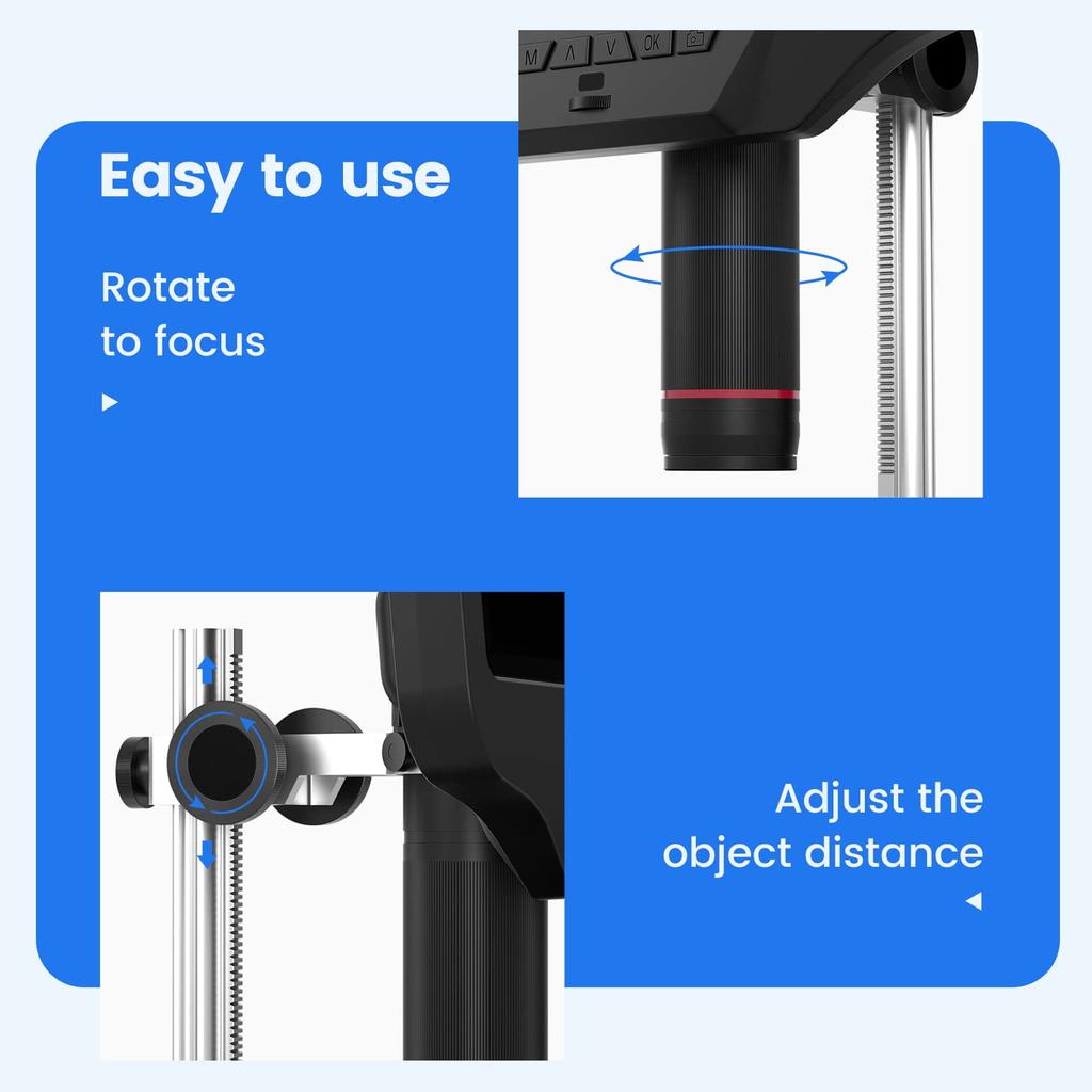 Andonstar AD409 inch HDMI Digital Microscope LCD Monitor 300X USB Electron Microscope Recording Capable Surveying Inspection Soldering Coin