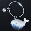 Whale Keychain Marine Life Animal Keychains for Car Bag Keyring Personality Key Chain Charm Jewelry Valentines Day Gift