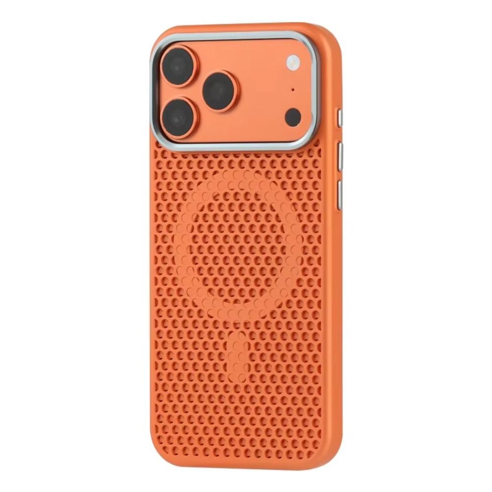 Unique Matte Cooling Case For iPhone 17 16 15 14 13 12 Pro Max Breathable Magnetic Anti-Drop Metal Camera Frame Protective Cover