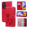 Rose Leather Wallet Flip Case For Xiaomi Mi A3 A2 Lite 11i 11T Pro 10T Redmi 9 9A 9C Nfc Note 11 10S 10 11S 5G 9S Cover Funda