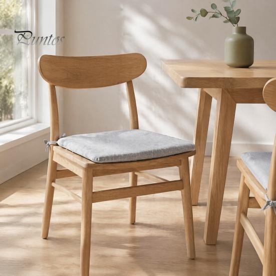 Natural Texture Seat Cushion Office Chair with Ties, Ultra Soft Square Cushion, 15.75"x15.75" for Breathable Washable Pad Dining Chair, Home