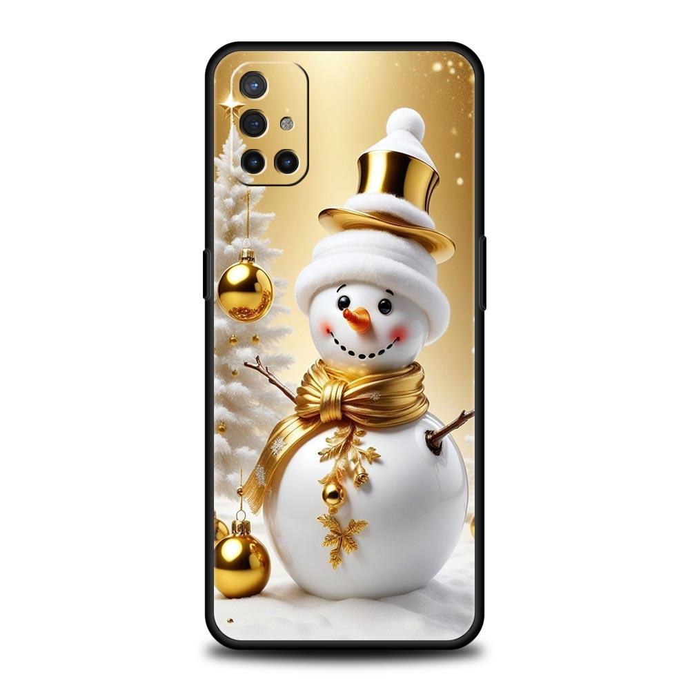 Phone Case For Oneplus 13R 13 12 10T 11 R10 Nord N100 N200 N10 9 9R CE 2 3 Z Pro Lite 5G Soft TPU Cover Christmas Snowman Capas