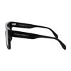 Alexander Mcqueen Irregular Frame Sunglasses Men Sunglasses Black AM0354S001