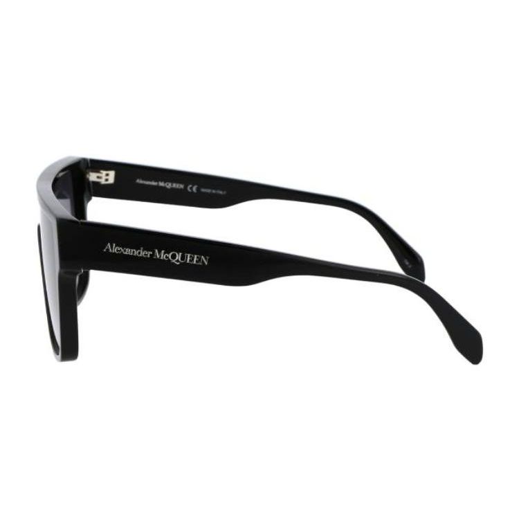 Alexander Mcqueen Irregular Frame Sunglasses Men Sunglasses Black AM0354S001