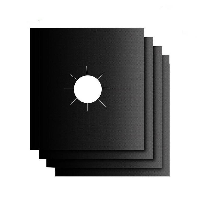 4pcs Gas Stove Oil-proof Mat, Stove Cleaning Mat, Oil-blocking Mat, Integrated Kitchen Stovetop Protective and Cleaning Mat.