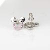 Findout Silver Earrings for Women Sterling Silver Pave Amethyst Pink Blue Red Zirconia Cute Mouse Stud Earrings for Women Girls Kids Cute Design