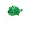 Green Pufferfish Shaped Squeaky Dog Toy, Durable Rubber Chew Toy for Dogs, Interactive Puppy Teething Toy