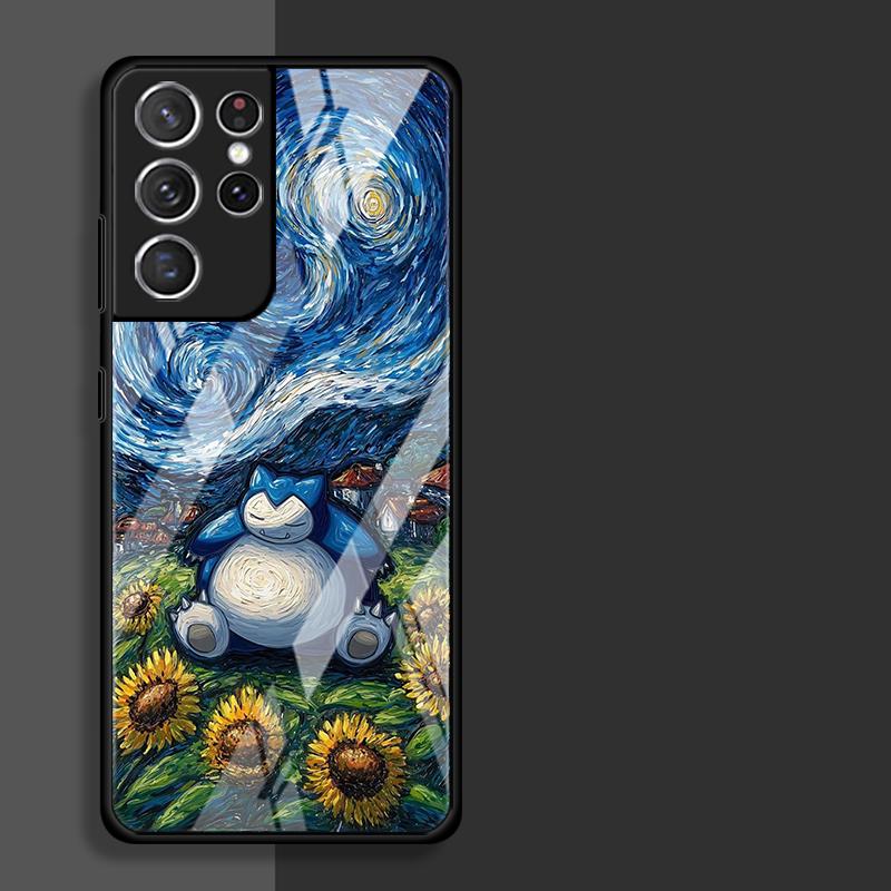 Luxury Phone Cover Glass Case for Samsung Galaxy S26 S25 Ultra S24+ S23 Plus S21 S25+ S22 S23+ S24 S20 FE Gengar Pokemon Cool