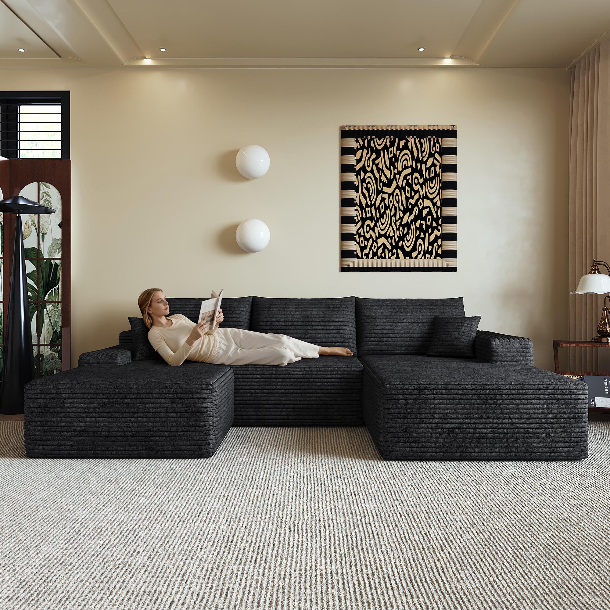 270cm Boneless Modular Corner Sofa, with