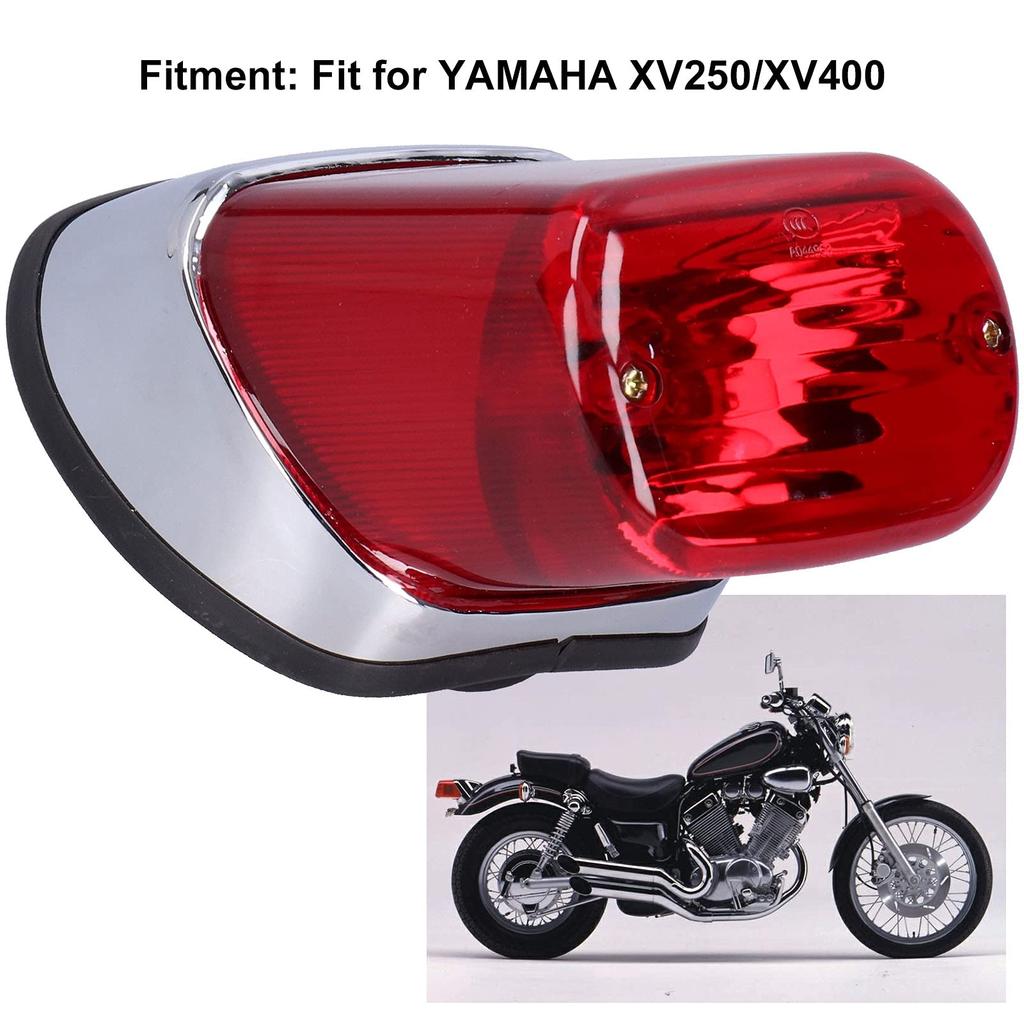 Yamaha Villago XV250/XV400 Motorcycle Replacement Brake Light Taillight - ABS Red - Repair Parts