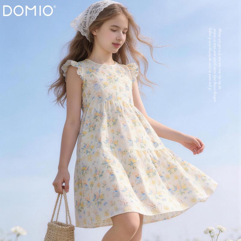 

Duomiaowu Girls Summer Floral Pure Cotton Princess Dress 130
