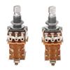 2PCS Guitar Potentiometer A1M B1M Combination 18mm Knurled Shaft Electric Bass Pots for Volume and T