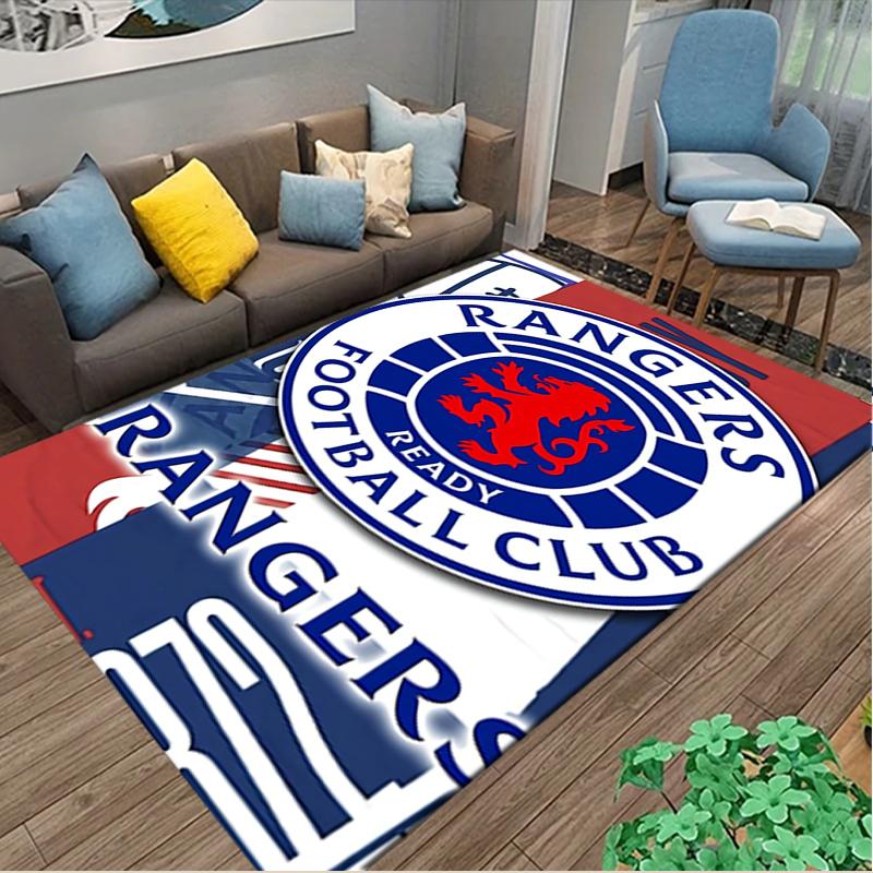 Rangers FC Carpet, Non-slip Office Chair Rug, Digital Print Home Area Rug, Unique Festival Decorations