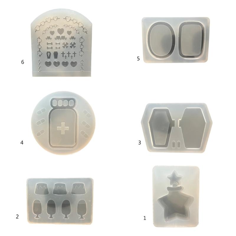 Practical Silicone Mold Liquid Sand Accessories Making Mould Unique Epoxy Resin Jewelry Molds for Crafting Enthusiasts