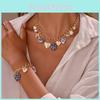 Ocean Theme Heart Butterfly Pendant Hand Chain With Shell Motifs For Giftgiving