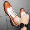 Herrenschuhe Frühling und Herbst Brock Business-Kleiderschuhe Herren Farbpassend Atmungsaktiv Britisch Spitzkopf Übergröße Lederschuhe Herren