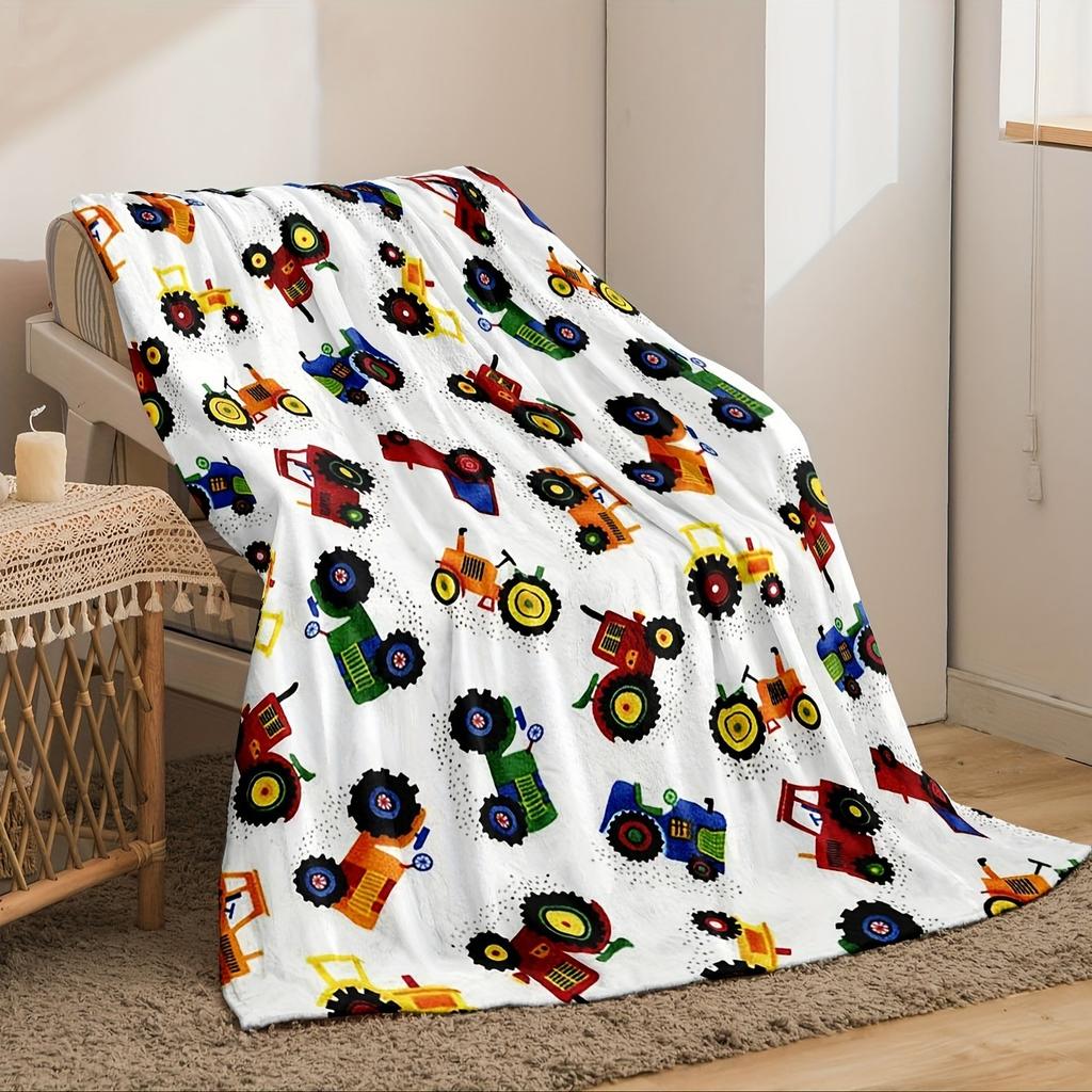 1pz Coperta Giocattolo Camion Carini Modello Veicoli Per Ragazzi Ragazze Regalo Anniversario Compleanno Regali Festival Coperte Morbide Uso Stagione Unica