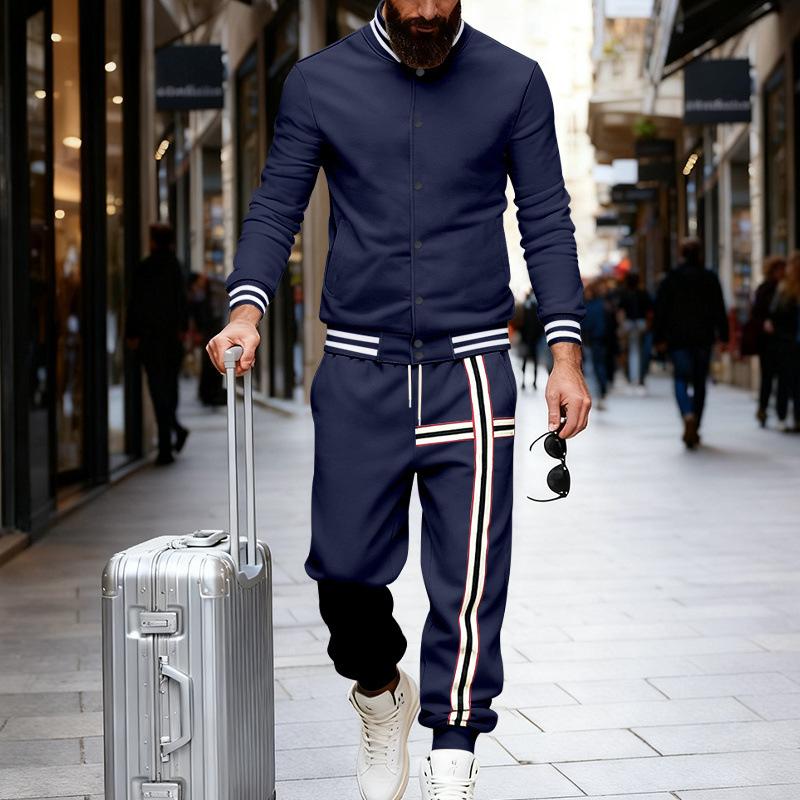 Höst- och Vinter Tung Sammet Herr Ytterkläder Casual Trendig Pendlar Baseballuniform Sportdräkt