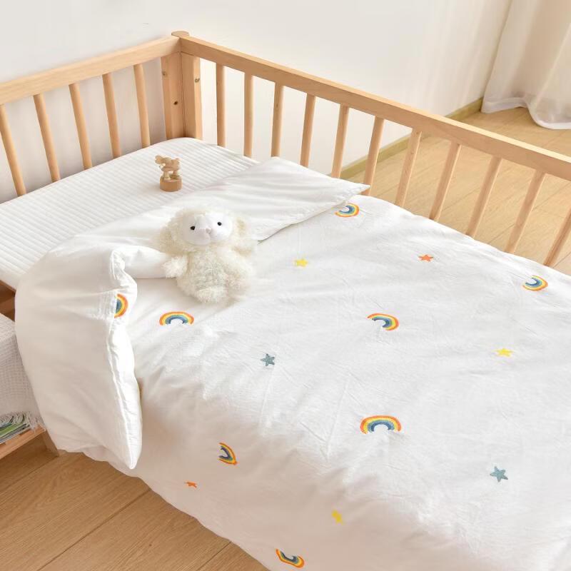 Rainbow Embroidered Baby Cotton Quilt