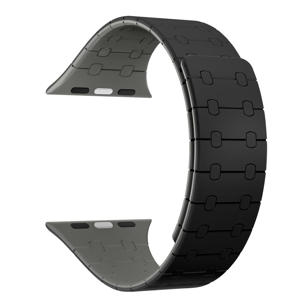 Geeignet für Apple Armband Iwatch8/9 Kontrast Silikon Apple Armband Magnetisches Applewatch S8/9 Armband