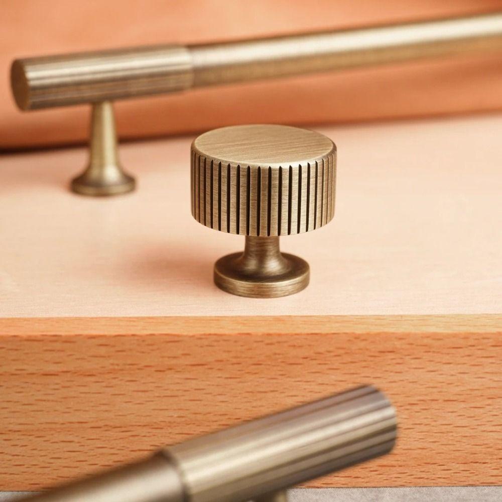 

Antique Bronze Cabinet Handles Bronze Furniture Door Pull Solid Brass Knurled Handle Cupboard t knob бронзовий