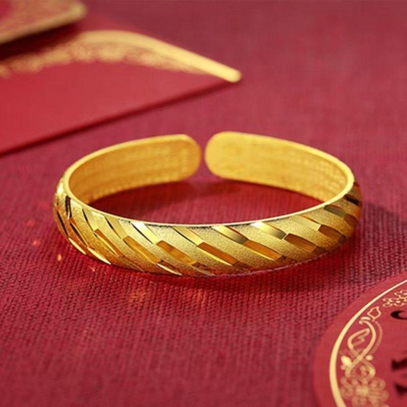 Meteor Shower Heart Sutra Open Bracelet Women's Solid Bracelet High-end Accessories