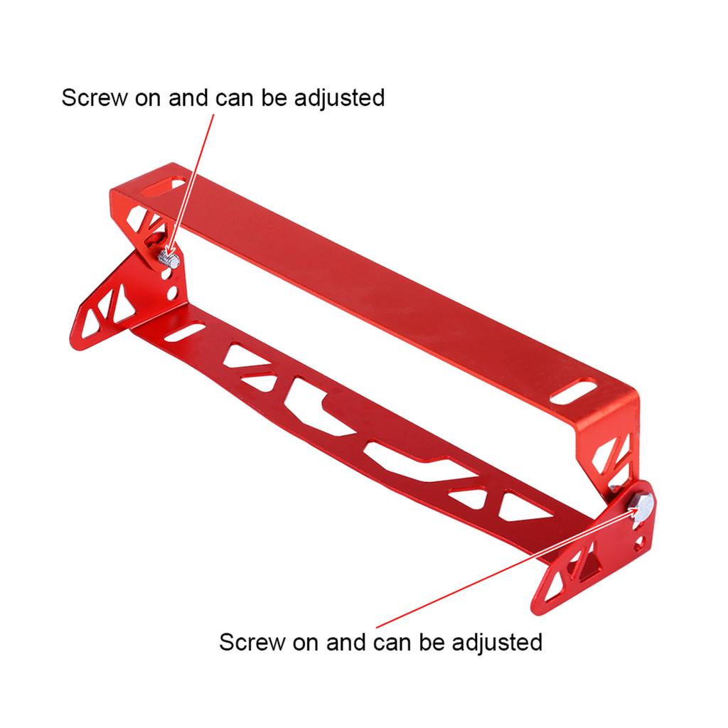Universal Car Styling Aluminum License Plate Frame Adjustable Racing Number Plate Holder Red