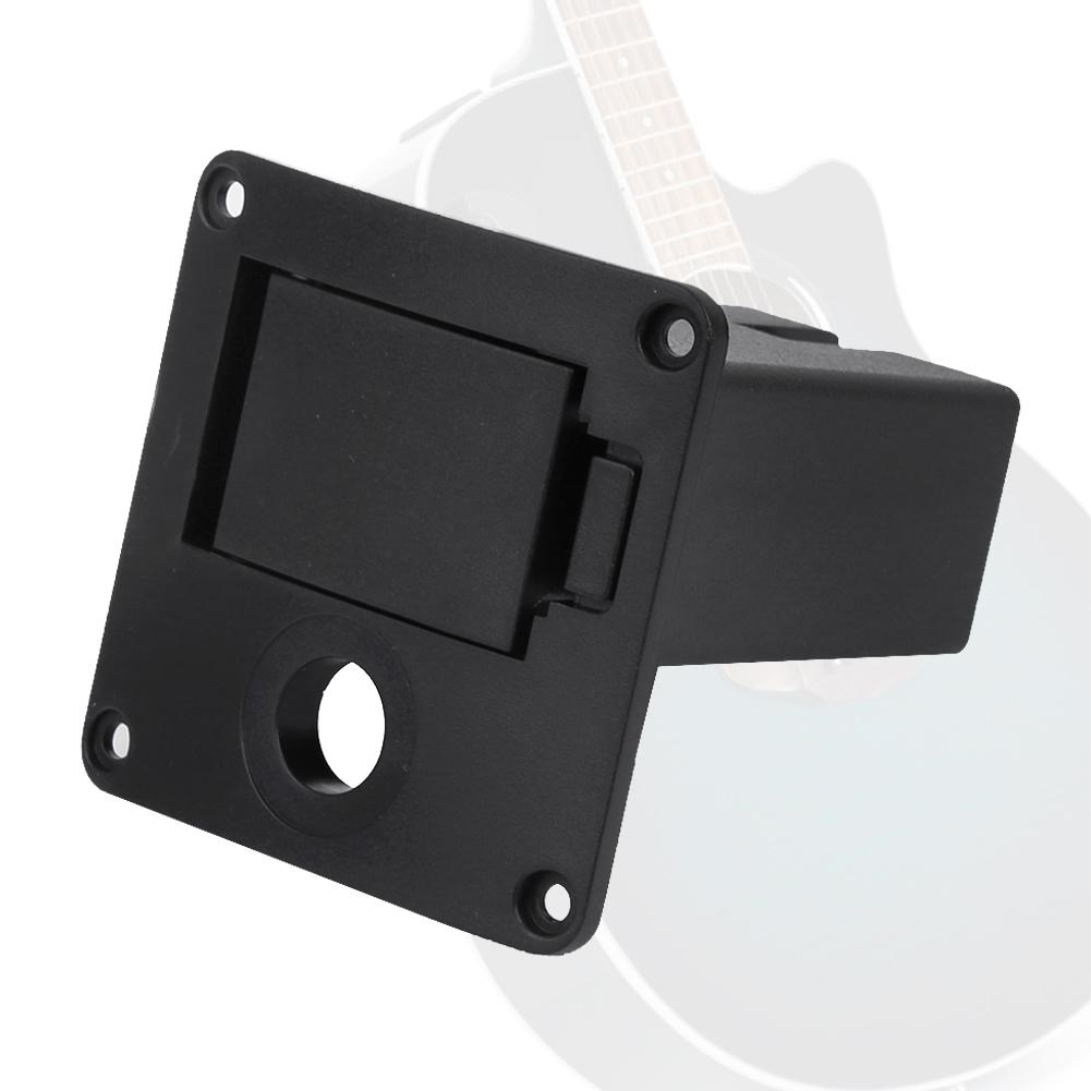 PU Leather Electric Guitar Bass Pickup 9V Battery Cover Holder Case Bag Organizer Box (#01)