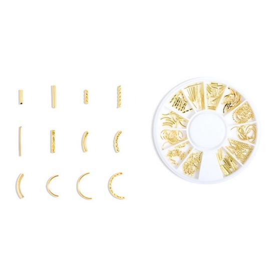 1 Box Nagel Form Zubehör Mond 3D Metall Nieten Kunst Stern DIY Maniküre Reusable