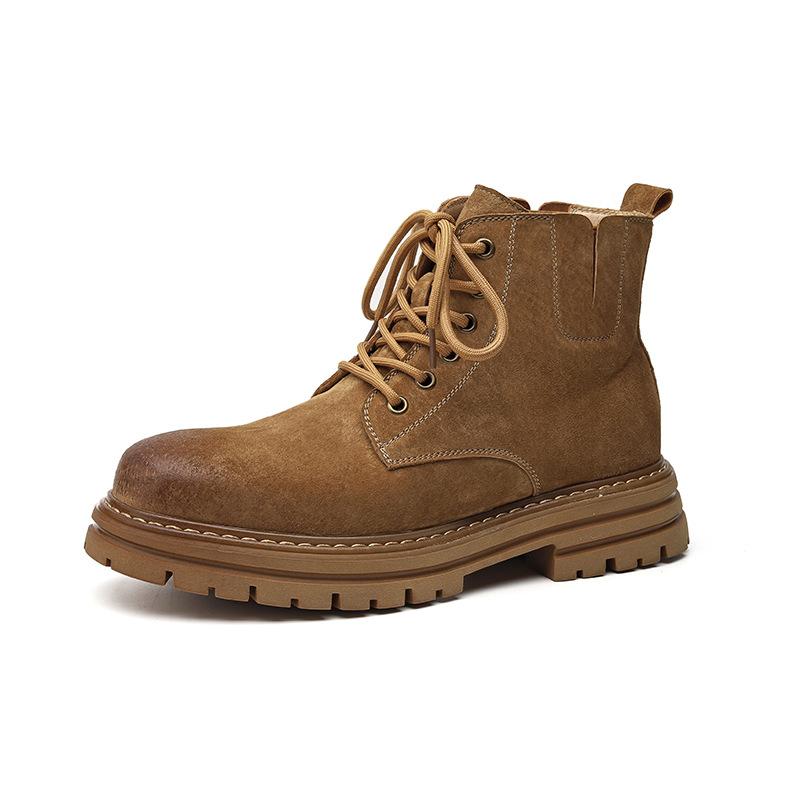 Ботинки мартин мужские полувысокие ботинки в стиле милитари британский стиль новые короткие ботинки универсальные высокие модные ботинки корейская версия ботинки 4514-M 38 жёлтый 7719₽