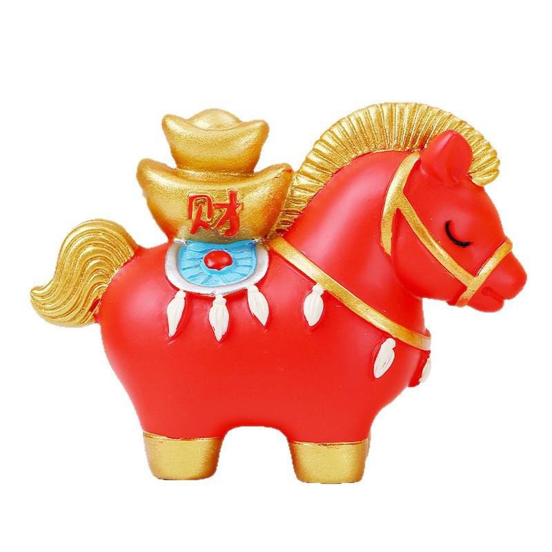 Tierkreiszeichen Jahr des Pferdes Harzfigur: Chinesisches Neujahrsornament & Geschenk