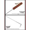 Wooden Handle Barbecue Food Turner Stainless Steel Grilling Cooking Flipper  Kitchen Barbecue