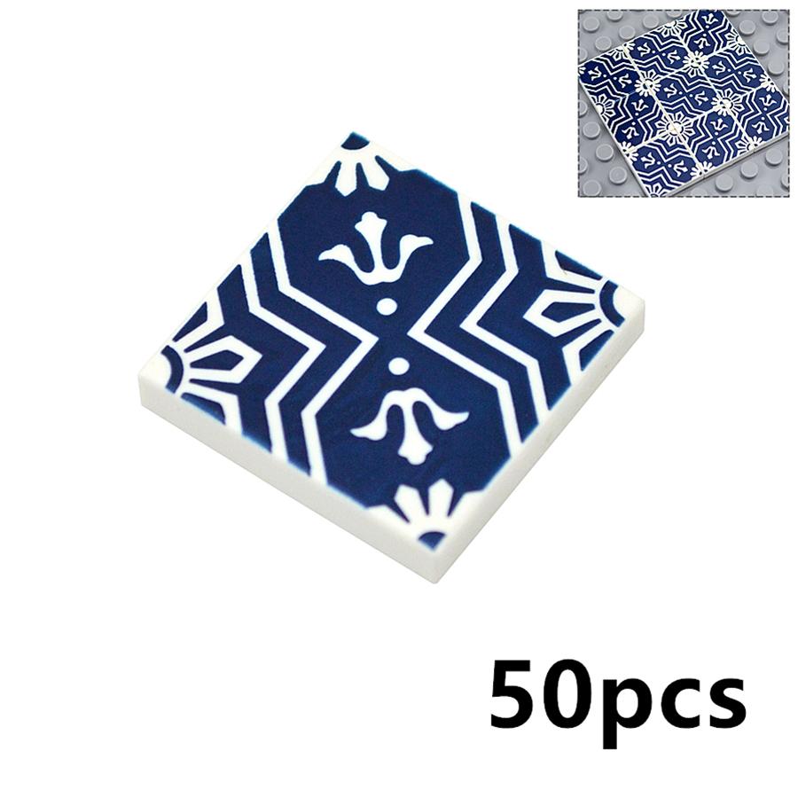 MOC Tile Smooth Printed 1x1 1x4 1x6 2x2 Assemble Particles 2431 3068 Flat Wood Grain Pattern Traffic Warning Bricks Accessories
