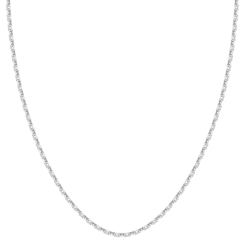 

[Shinjuku Gin no Kura] Silver 925 4-Sided Azuki Chain, Approx. 1.9mm Wide, 40-80cm (50cm) Long, Thin, Simple, Men s/Women s Necklace, Chain Only