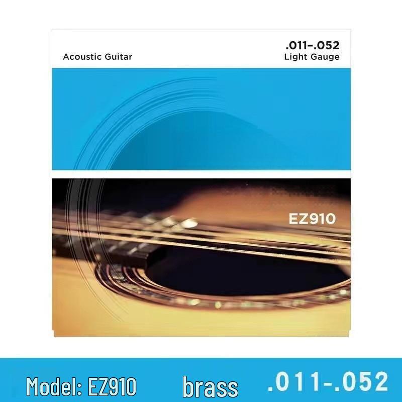 Acoustic & Electric Guitar Strings: DDLO Folk, EZ Brass, EJ Phosphor Bronze, EXL Electric.