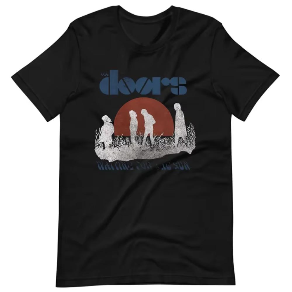 2025 Men's Summer Black Cotton Letter Landscape Printed Round Neck T-shirt Street Hip Hop High Quality Large Short Sleeve