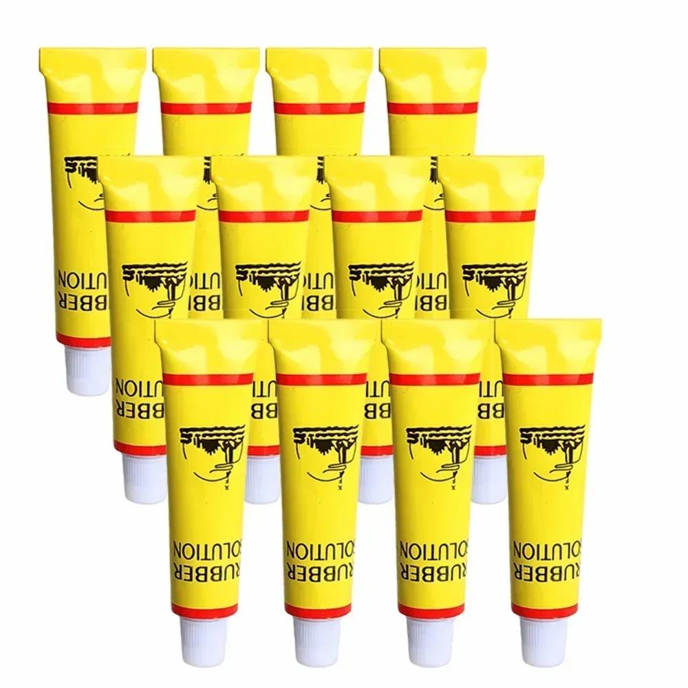 Car Motorcycle Bicycle Tire Repairing Glue Inner Tube Puncture Agent Emergency Portable Tyre Vulcanized Glue 1-12pcs Repair Glue