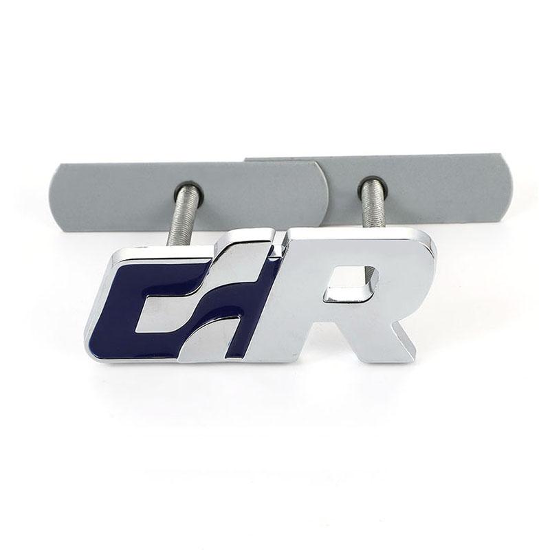 RUNTB1 Car Front Hood Grill Sticker Emblem Auto Grille Badge for Volkswagen R Racing VW Sagitar Passat Golf Tiguan Touareg CC GR SR