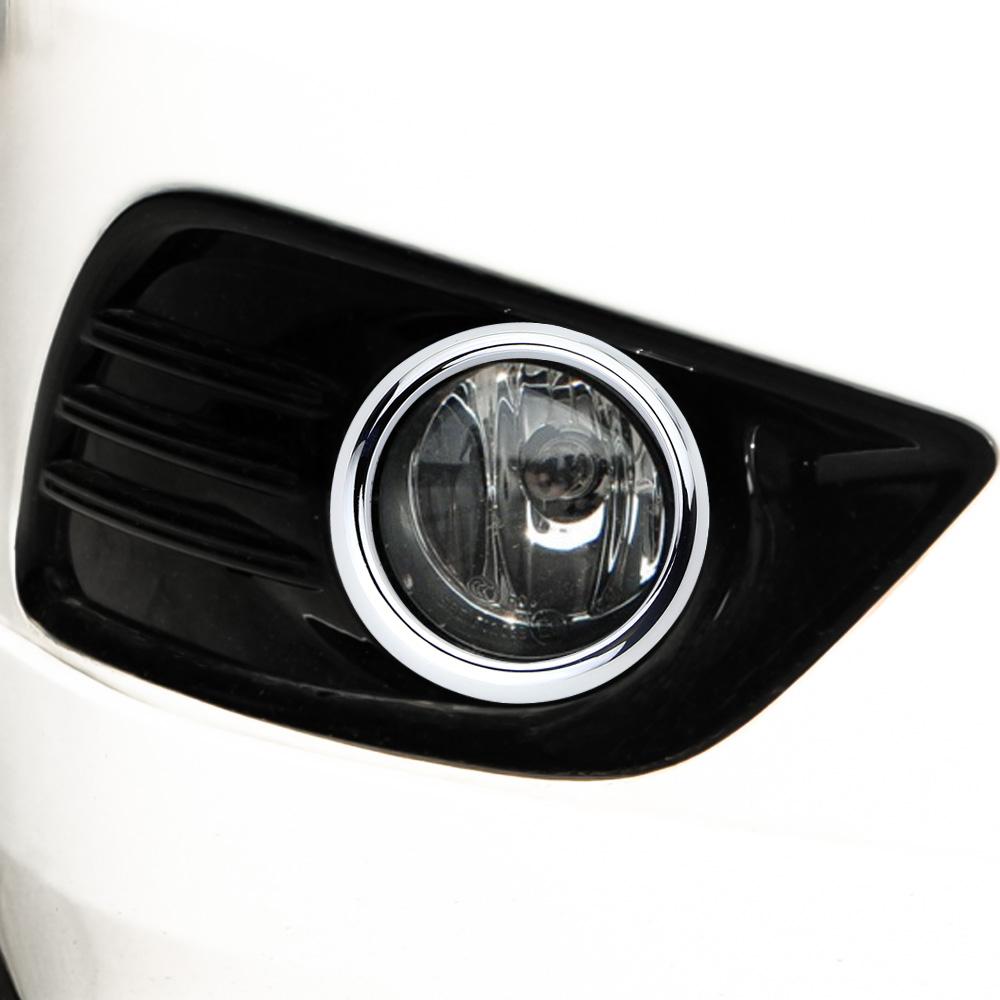 2 st Dimljuslampas Kåpa Trimklistermärke Dekorationsring för Ford Focus 2 Mk2 2009-2011 ABS Krom Tillbehör Bilstyling