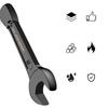 Open End Wrench Multifunctional Universal High Carbon Steel Wrench Manual Hardware Grip Tool 24/27/30/32/34/36mm