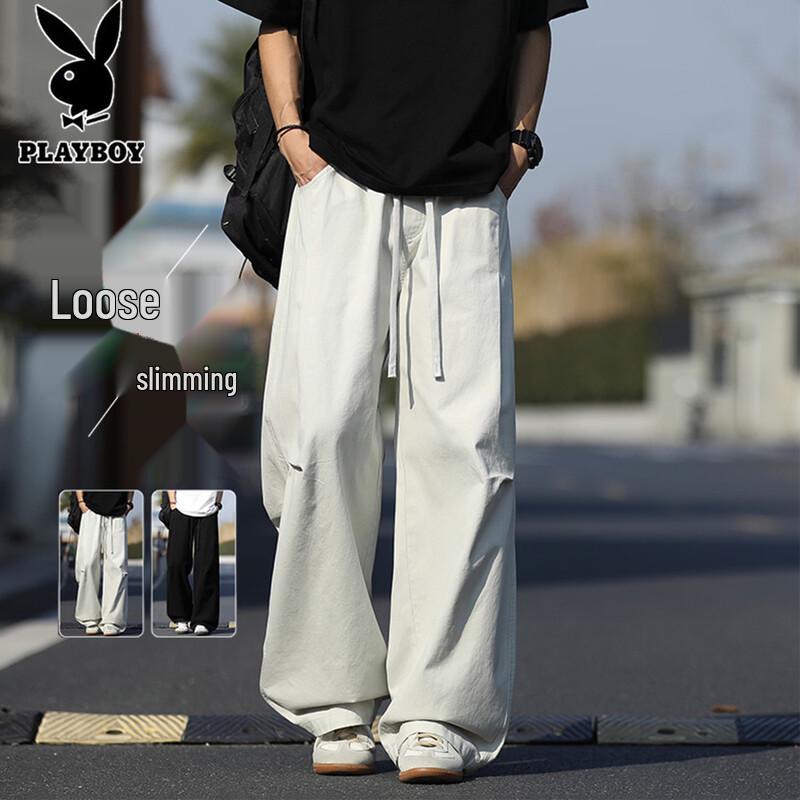 Playboy Men s Summer Casual Wide-Leg Cargo Pants 2XL
