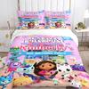Gabby's dollhouse Kawaii 3D NEW Duvet Cover Pillowcase Bedding Set Adult Girl Bedroom Decoration Children Single Double Large