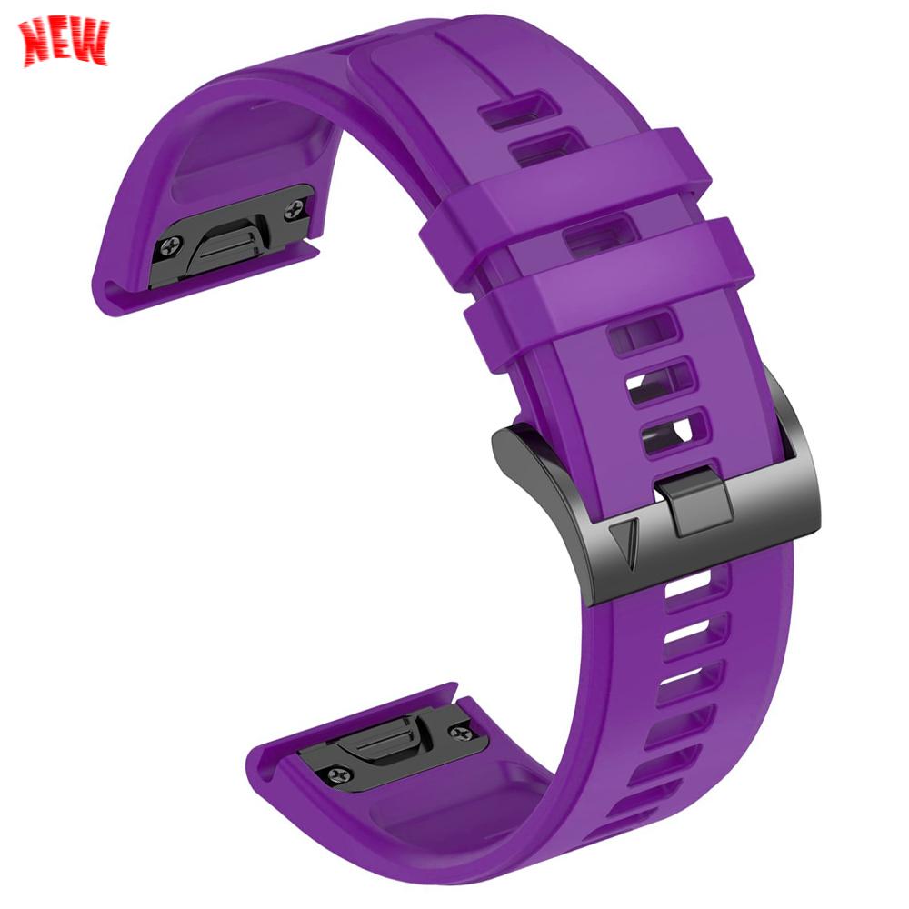22mm 26mm Silicone QuickFit Sports Strap For Garmin Epix PRO Instinct 3 Quatix/DELTA/TACTIX/Fenix 6XPro 7 E 8pro 5XPlus Bracelet