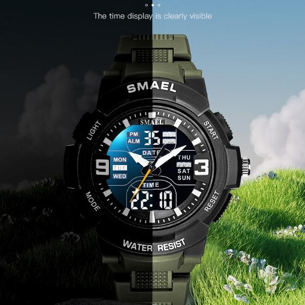 SMAEL Casual Fashion Alloy Multifunctional Waterproof Outdoor Men's Detachable Electronic Watch