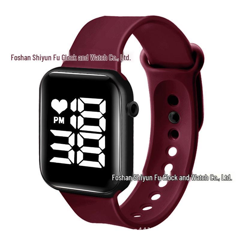 Ceas Digital LED Impermeabil cu Ecran Tactil pentru Studenți - Design Pătrat, Elegant