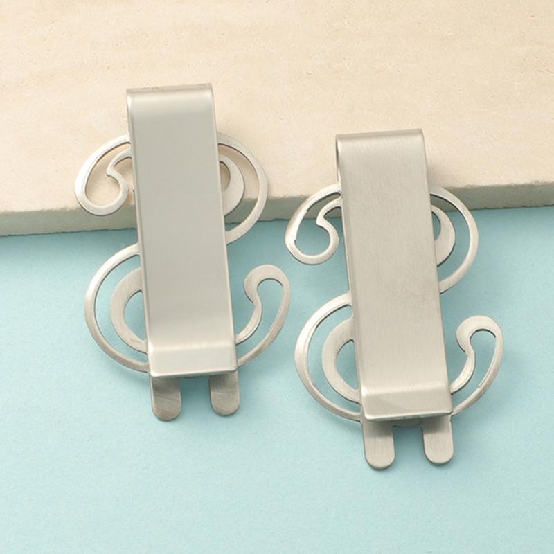 1Pcs Slim Money Clip Stainless Steel Cash Bills Credit Clip  Dollar Design  Coin Banknote Cash Clamp Holder