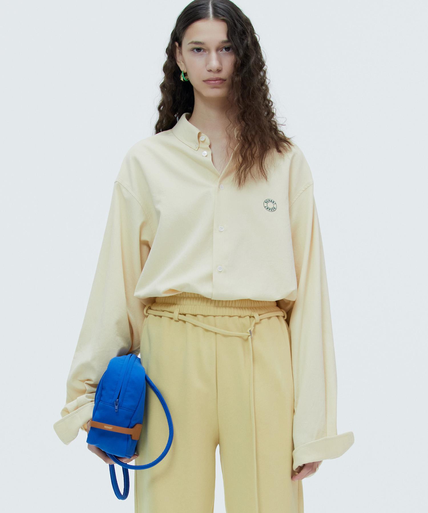 Noang Logo Oxford Shirt Pudding Resort-Yellow Pudding Cream/L